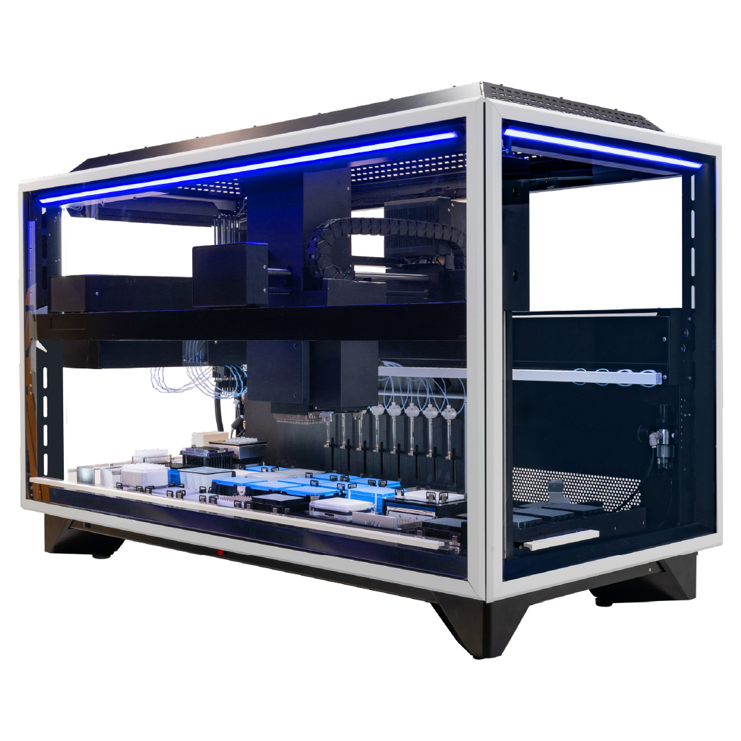 Fontus NGS Workstation, Dual-Arm, 8-Tip Varispan, 96 Main Array, Expanded Spincotech